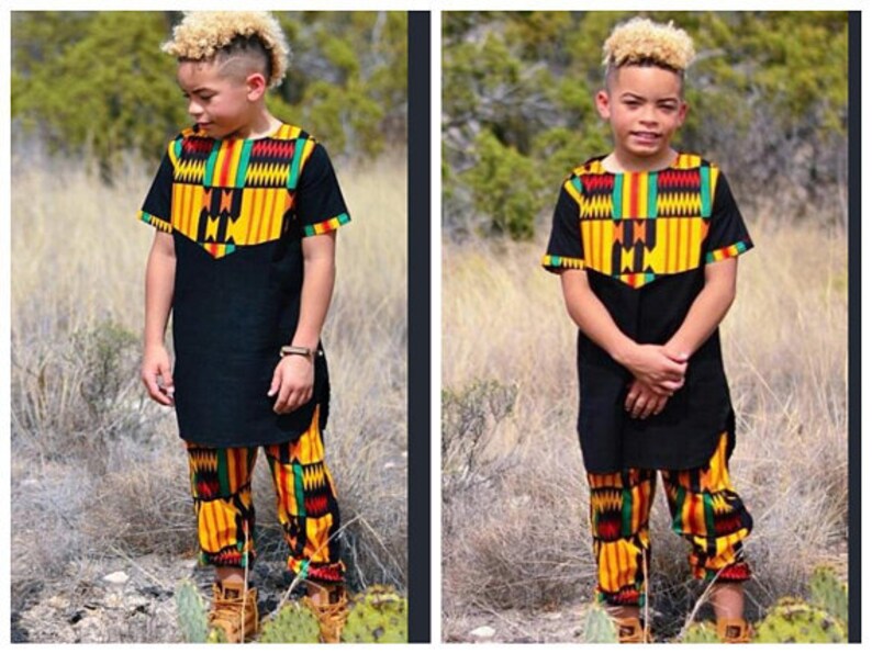 NEW African Print Boys Kente Shirt Ghana Traditional Boys Etsy