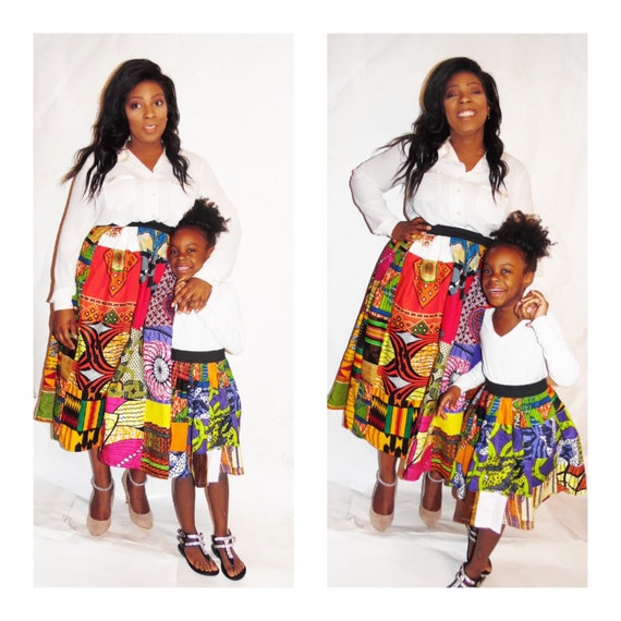 dashiki skirt,African styles,photoshoots Mummy and me matching set,Mummy and daughters,Ankara prints,knee length skirts,hand made skirts