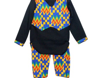 NEW African Oheneba Print Kente Boys Pant Set 22