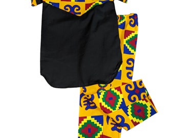 NEW African Print Ankara Boys Pant Set, Boys Pant Set, Boys Pant Suit, Tshirt Design, Mud Cloth, Kente Pant Set, African Boys, Toddler Set