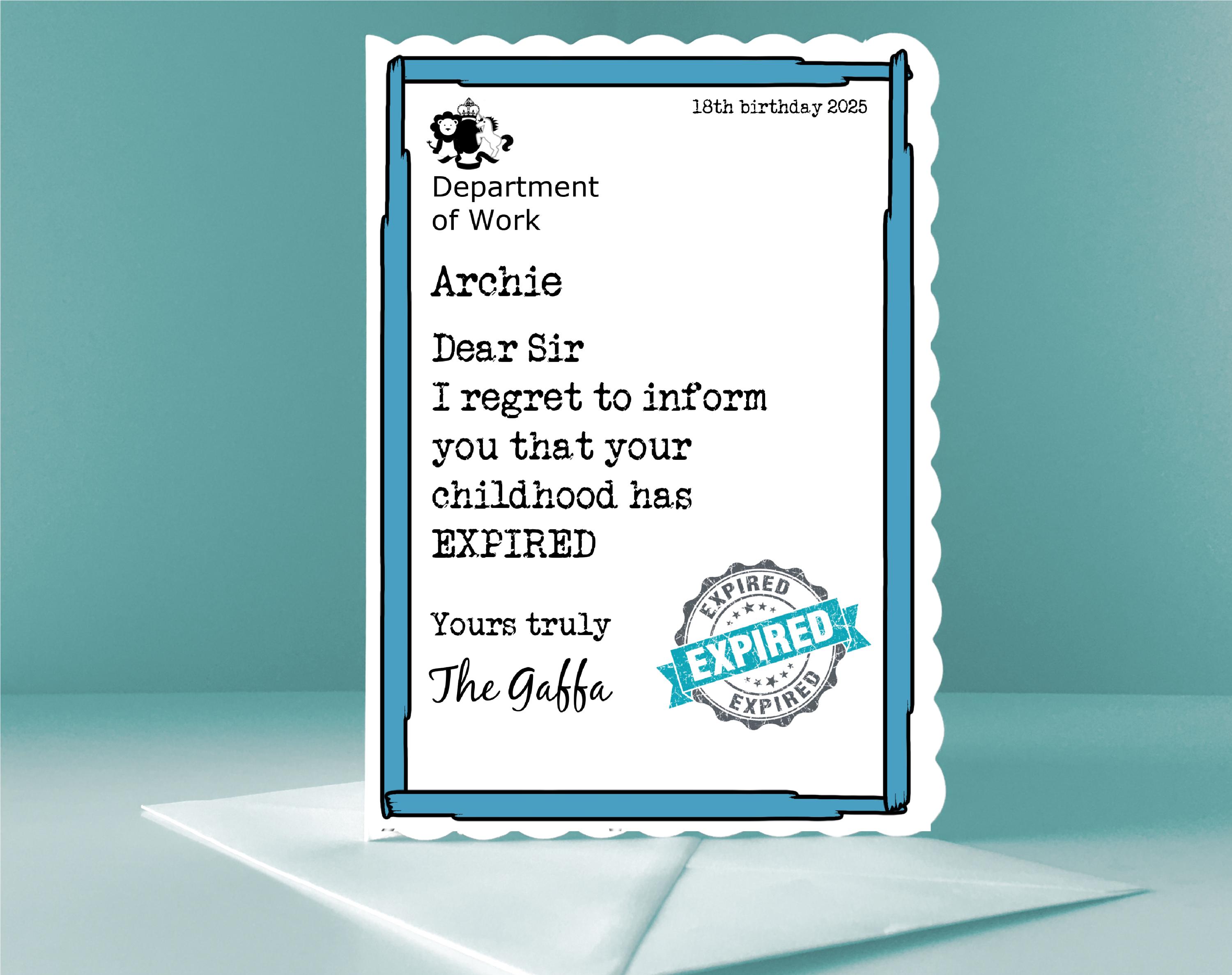 Ephlyn 1Pcs 18th Birthday Cake Topper KKS1 Black Gold I Regret To Inform You That Your Childhood