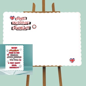 thumbnail image 2 of Personalised Handmade 66th Birthday Card – Pink With Gems – Includes Envelope – UK Made 2 of 3