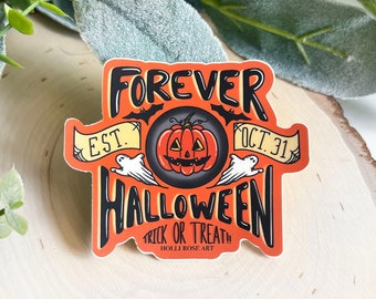 Halloween Pumpkin Sticker: Waterproof Spooky Goth Gift
