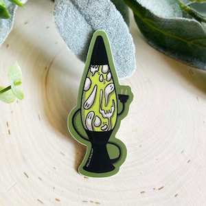 Spooky Lava Lamp Ghost Sticker, Ghost Sticker Decal, Spooky Lava Lamp Art, Waterproof Halloween Sticker, Retro Ghost, Stocking Stuffers