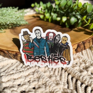 Horror Besties Sticker: Waterproof Matte Vinyl Decal