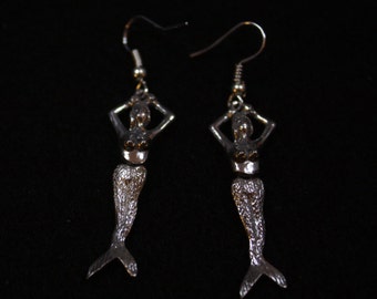 Mermaid -  Sterling Silver Dangle Earrings