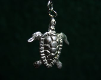 Sea Turtle Dangle Earrings - Sterling Silver