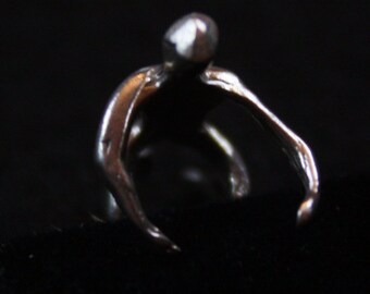 Man on Ear  - Sterling Silver Earring