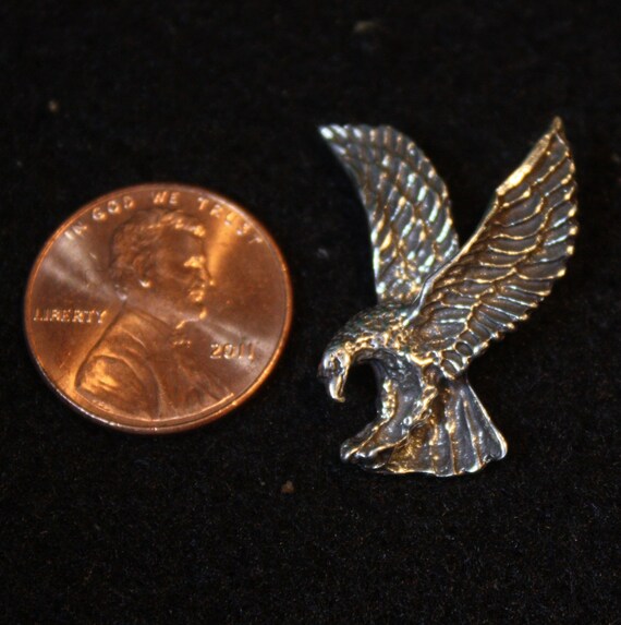 Attacking Eagle - Sterling Silver Pendant - image 3