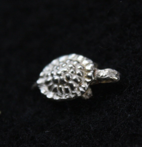 Turtle - Sterling Silver Stud Earrings - image 2