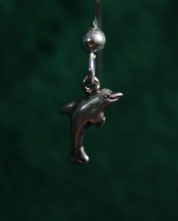 Tiny Dolphin Earring - Sterling Silver - image 4