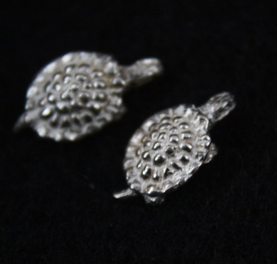 Turtle - Sterling Silver Stud Earrings - image 3