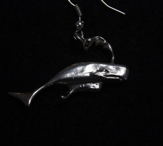 Whale and Baby Earrings - Sterling Silver - image 4