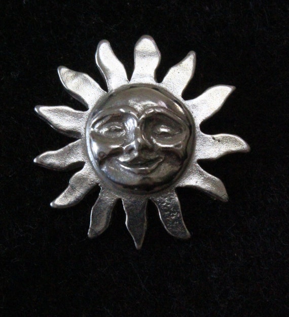 Smiling Sun - Sterling Silver Pendant
