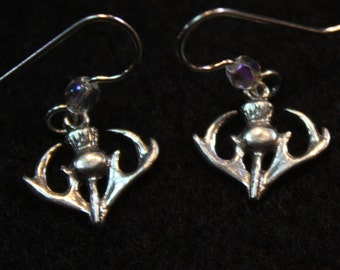 Scottish Thistle - Sterling Silver Earrings