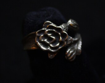 Flat Rose - Sterling Silver Ring