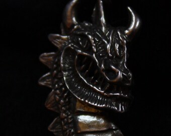 Dragon Head-  Sterling Silver Pendant