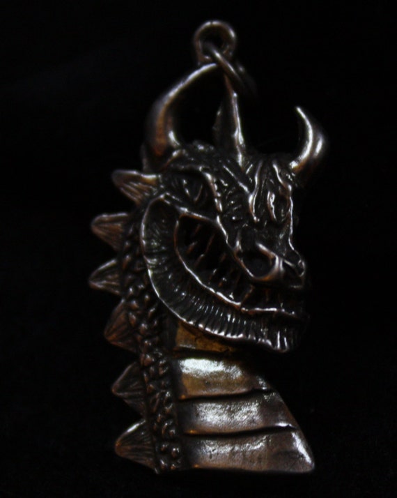 Dragon Head-  Sterling Silver Pendant