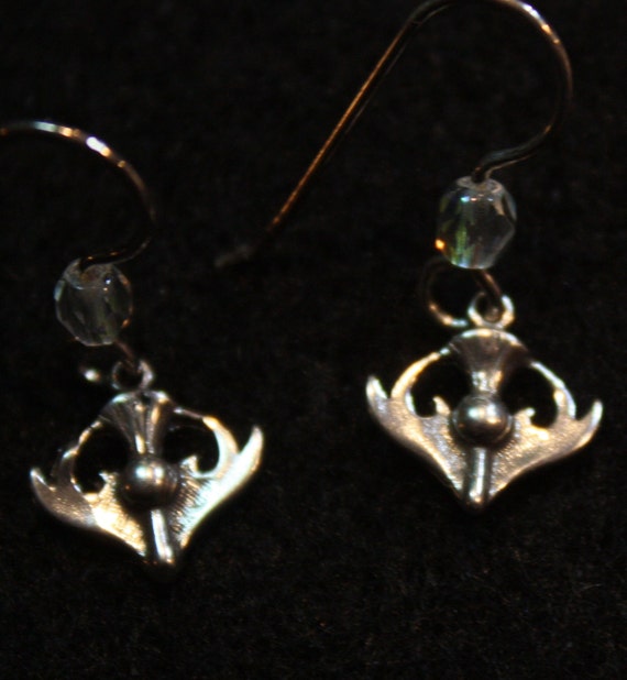 Scottish Thistle - Sterling Silver Small Earrings - image 3