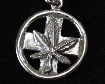 Compassionate Medical Marijuana - Sterling Silver Pendant