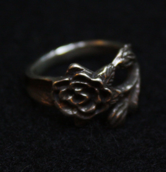 Flat Rose - Sterling Silver Ring - image 5