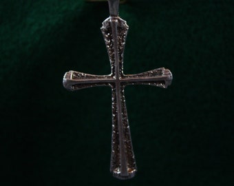 Tapered Passion Cross - Sterling Silver Pendant