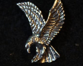 Attacking Eagle - Sterling Silver Pendant