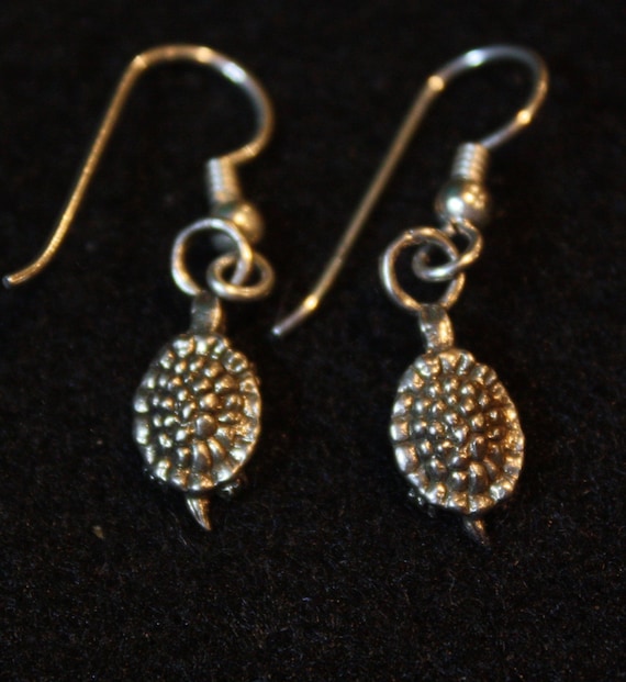 Turtle - Sterling Silver Dangle Earrings - image 1