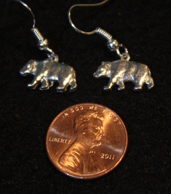 Walking Bear - Sterling Silver Dangle Earrings - image 4
