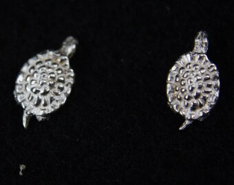 Turtle - Sterling Silver Stud Earrings