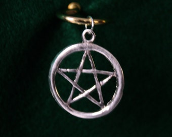 Sterling Silver Pentagram Loop Pendant