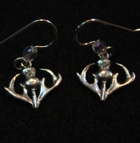 Scottish Thistle - Sterling Silver Earrings - image 3