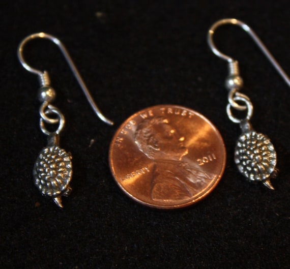 Turtle - Sterling Silver Dangle Earrings - image 5