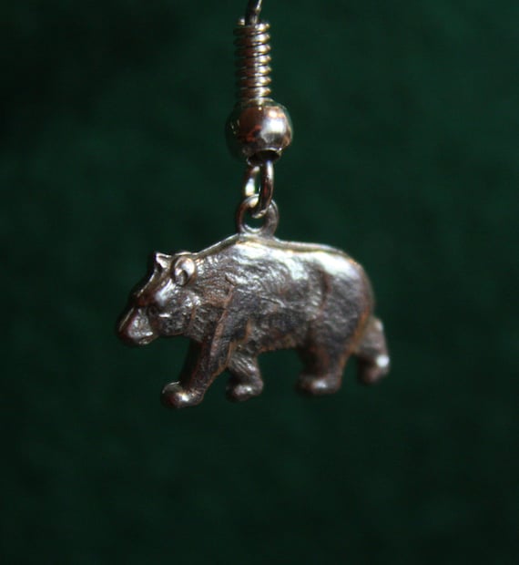 Walking Bear - Sterling Silver Dangle Earrings - image 3