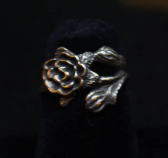 Flat Rose - Sterling Silver Ring - image 4