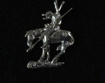 Native American "End of the Trail" - Sterling Silver Pendant
