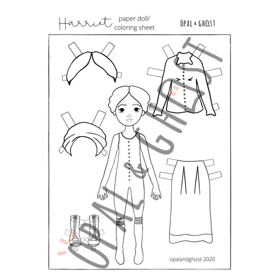 Harriet Tubman Paper Doll, Harriet Tubman Coloring Page, Harriet Tubman  Craft, African American History Month, Learn and Play - Etsy