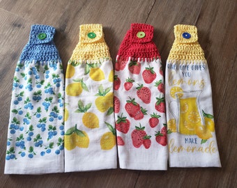 Spring Crochet Hanging Kitchen Towels