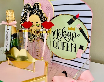 Personalized Acrylic Gift Tray with Balloons & Decorations