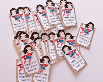 Super girl gift tags