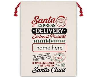 Santa Express Gift Bag, Christmas Gift Sack