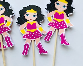 Super Girl centerpiece decorations