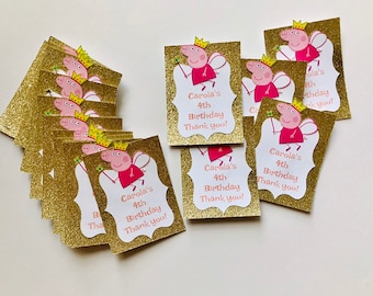 Glitter Pepa tags