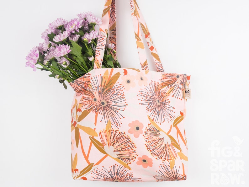 Cotton Bag Little Penda Tote Bag Handbag Library bag Shopping Bag Grocery Bag Market Bag Fabric Tote Eco Reusable Childcare Bag