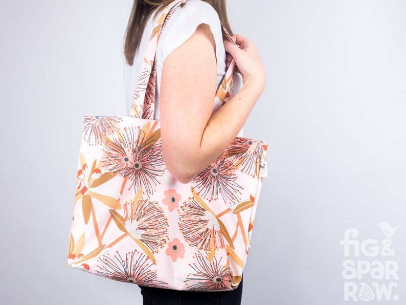 Cotton Bag Little Penda Tote Bag Handbag Library bag Shopping Bag Grocery Bag Market Bag Fabric Tote Eco Reusable Childcare Bag