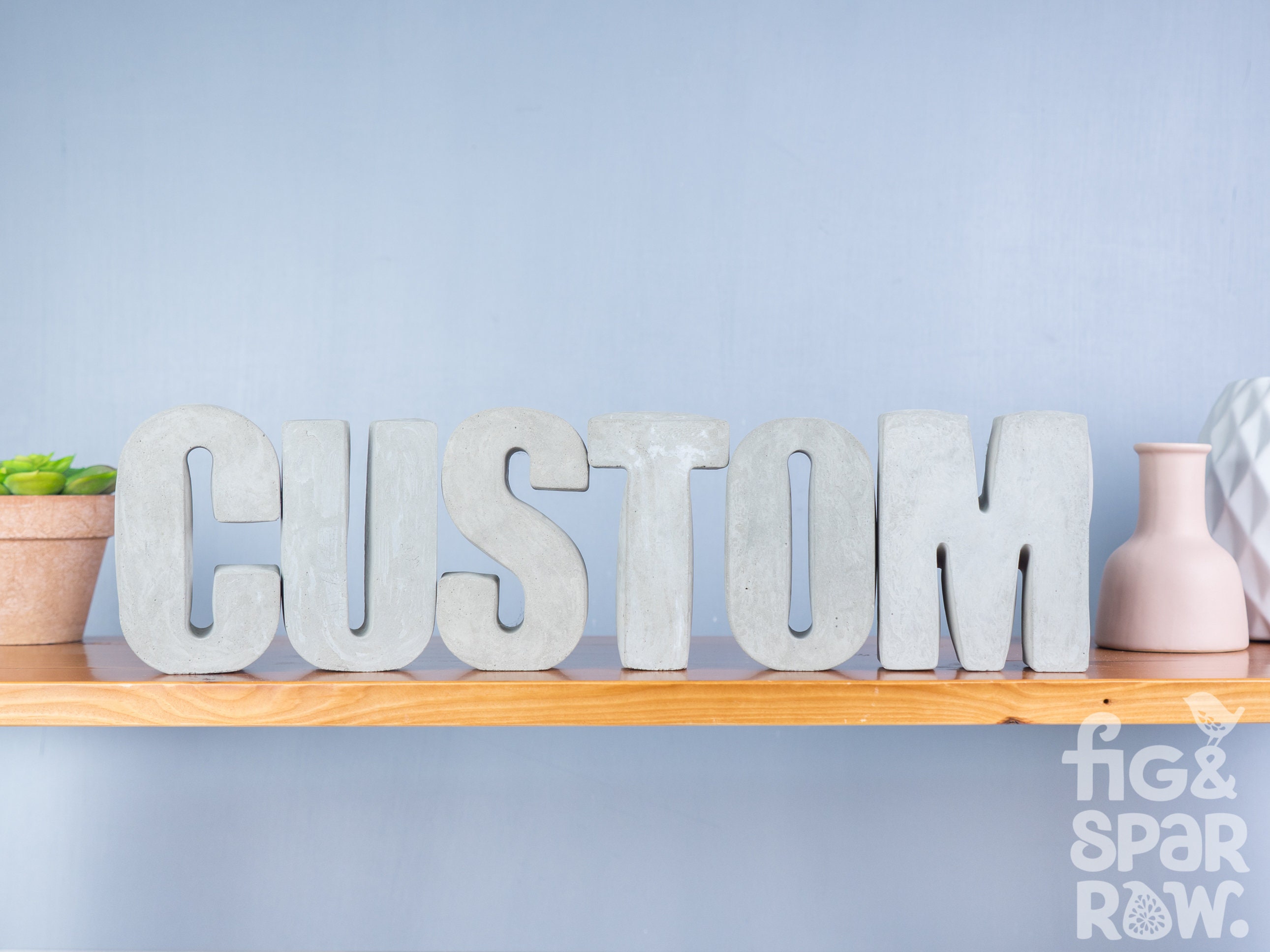 Custom Concrete Letters LARGE Cement Letters Personalised Etsy