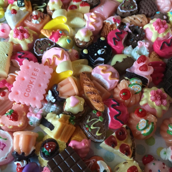 Kawaii Decoden Sweets Cabochon Mix Lot - 20 pieces - Cabochon Lot