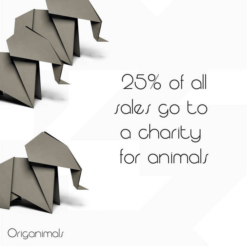 Elephant Origami - Printable Design &amp; Instructions. - Etsy