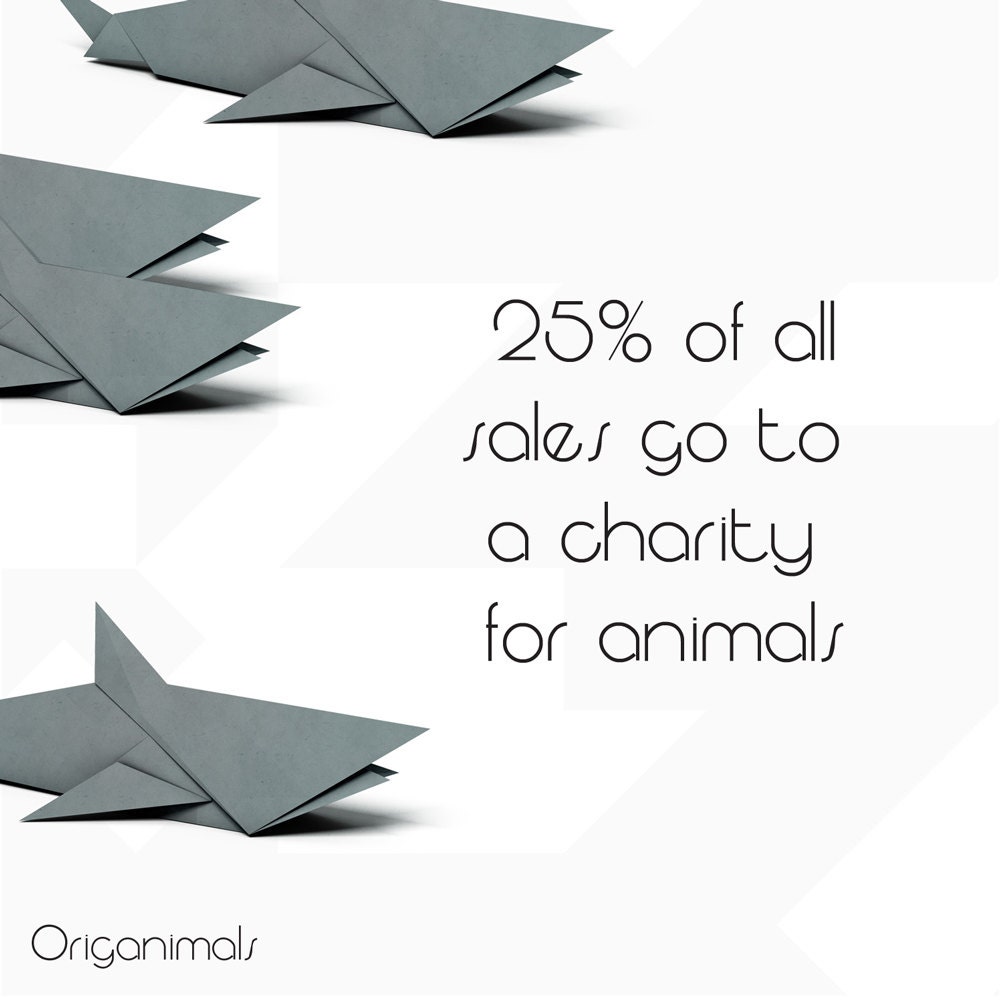 Shark Origami - Printable Design &amp; Instructions. - Etsy