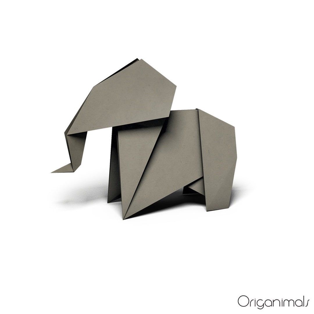 Elephant Origami Printable Design & Instructions. Etsy